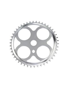 Steel Chainring W/4 Circles 1/2 X 3/32 46t Chrome.